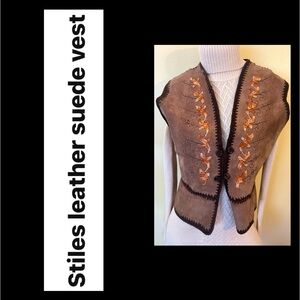 Vintage Stiles leather Suede Vest! Classic Suede 1970’s